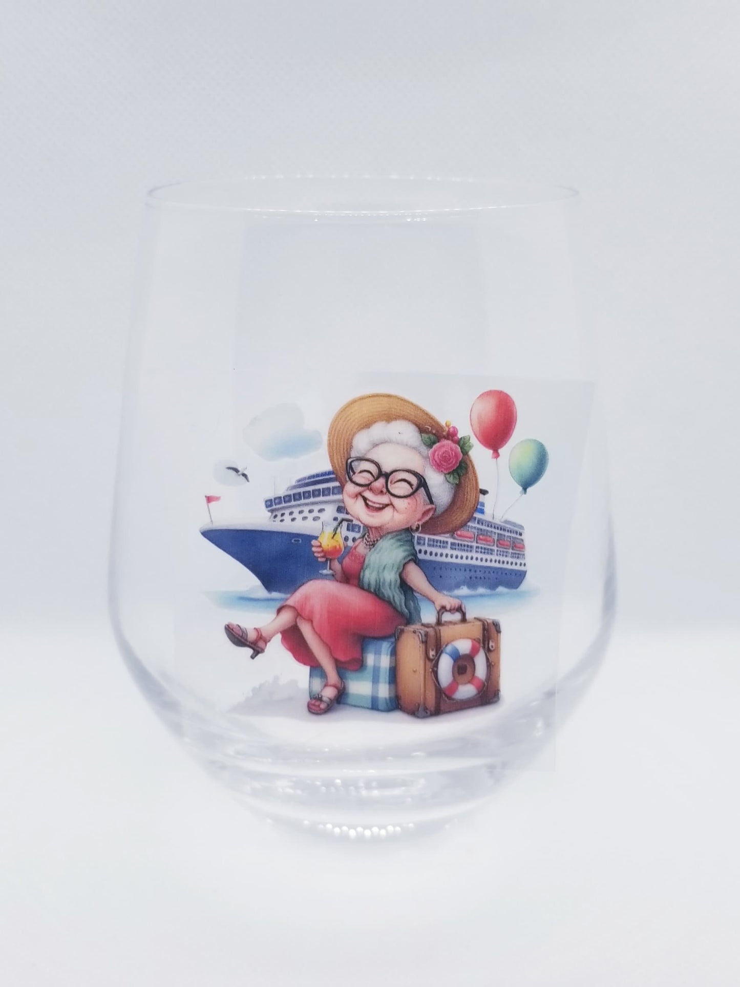 Verre à vin Mamie part en vacances 8