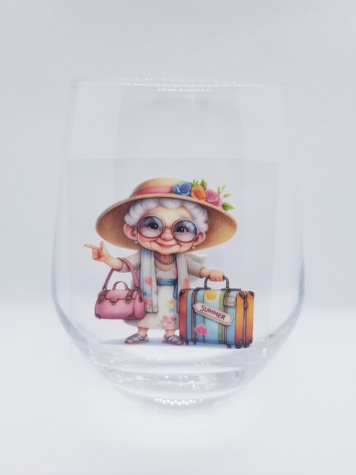 Verre à vin Mamie part en vacances 7