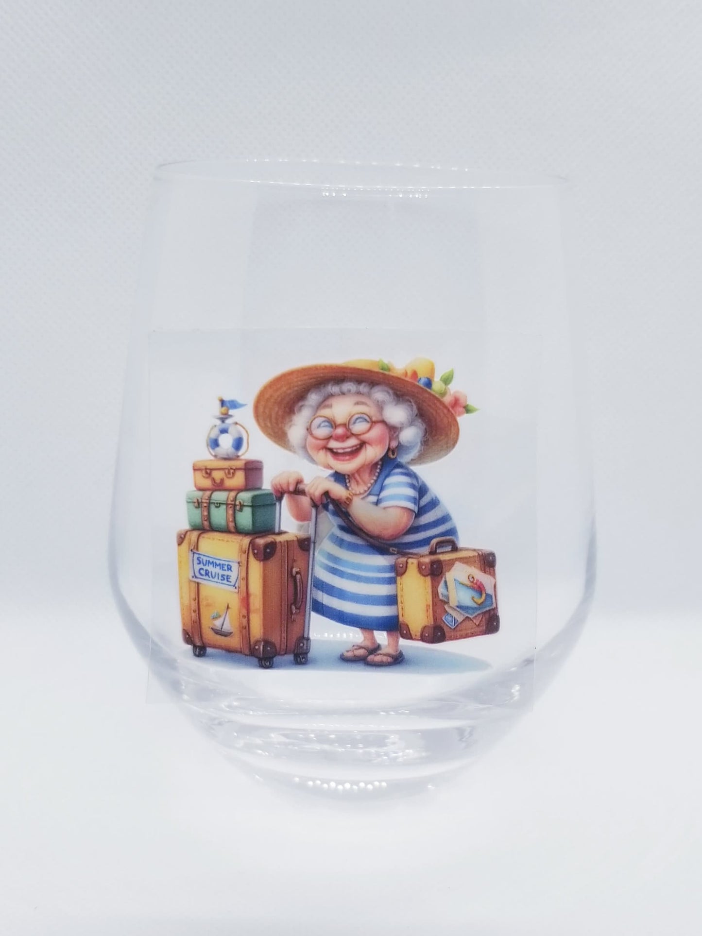Verre à vin Mamie part en vacances 5