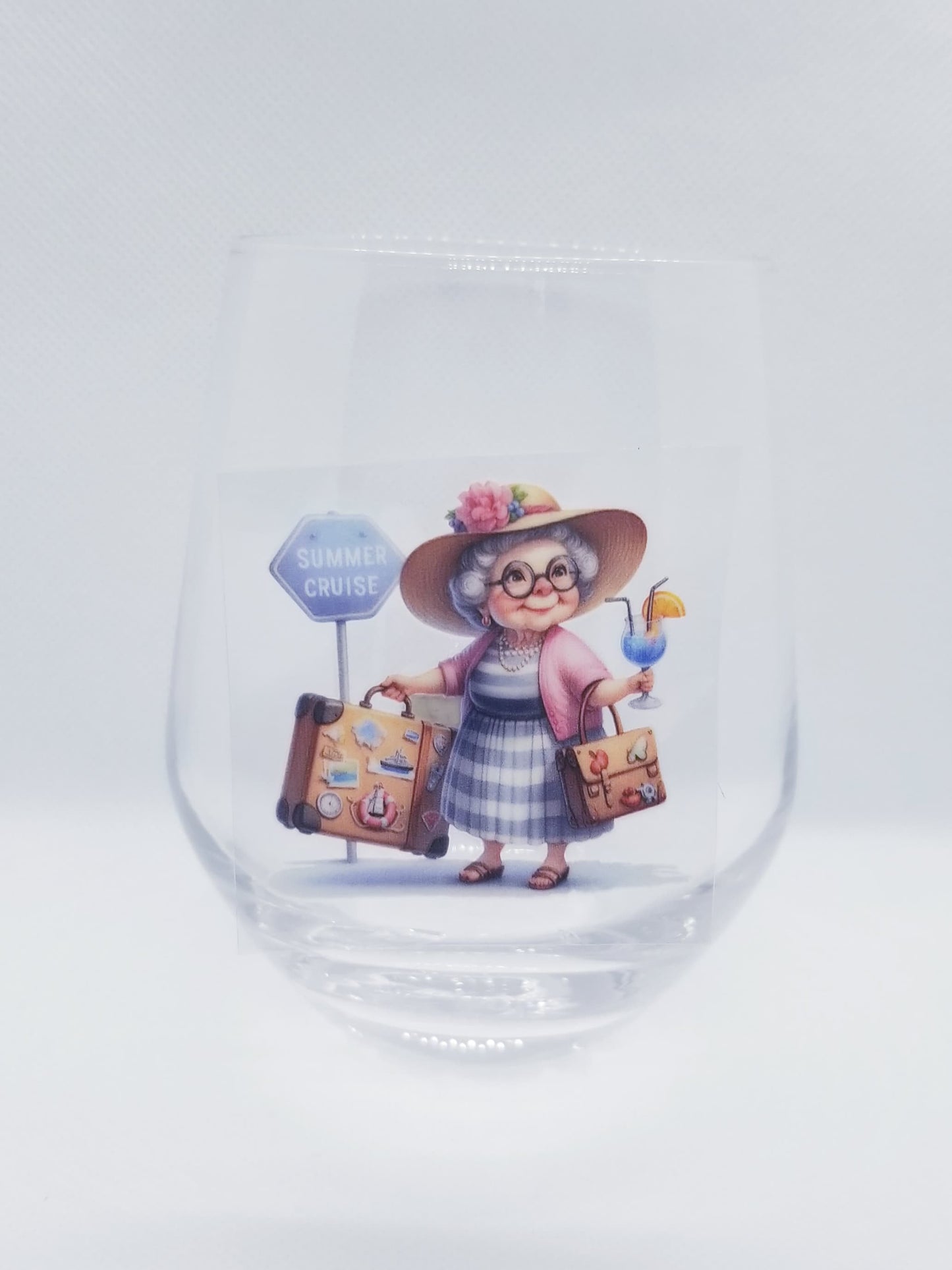 Verre à vin Mamie part en vacances 4