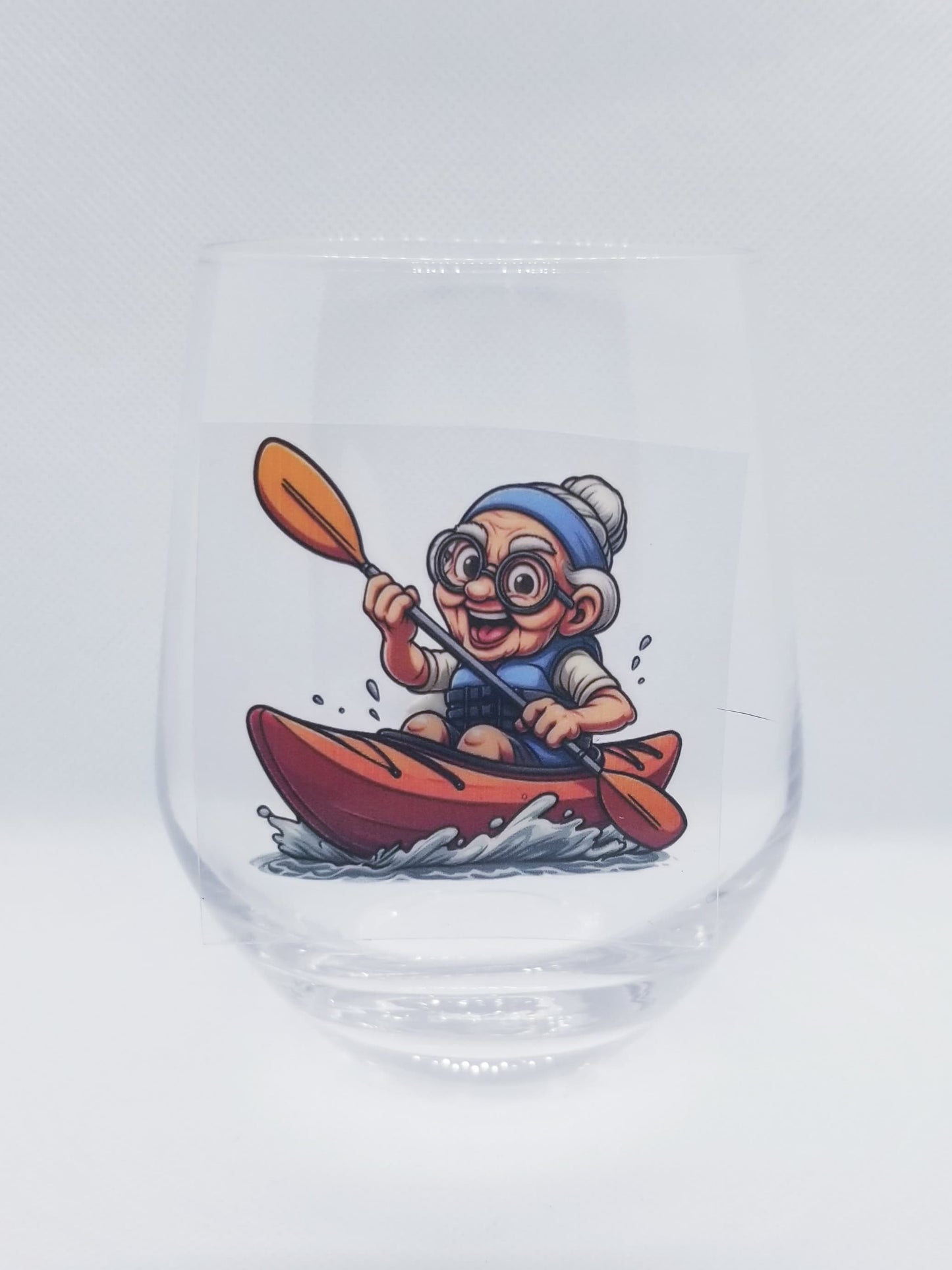 Verre à vin Mamie en canot