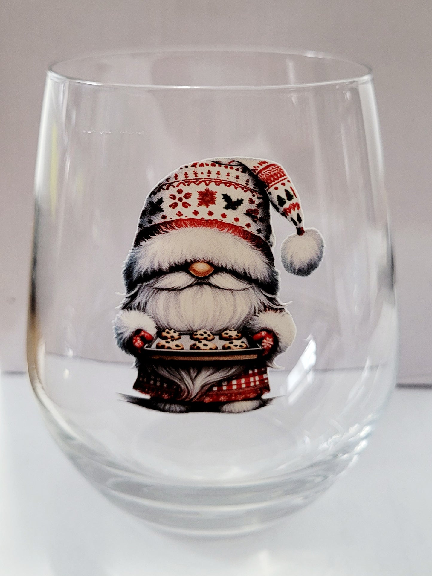 Verre à vin Gnome rouge Noël 2