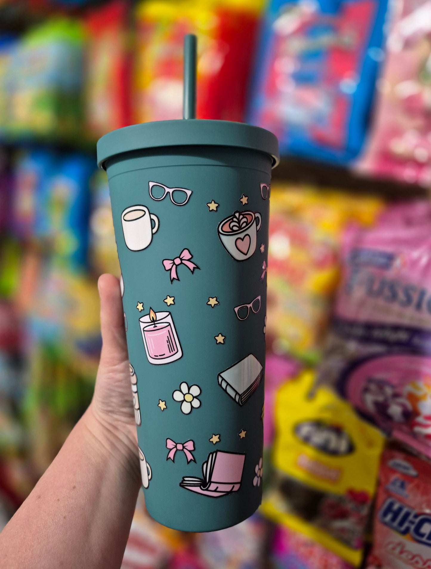 Tumbler 24 oz Turquoise Matte Café
