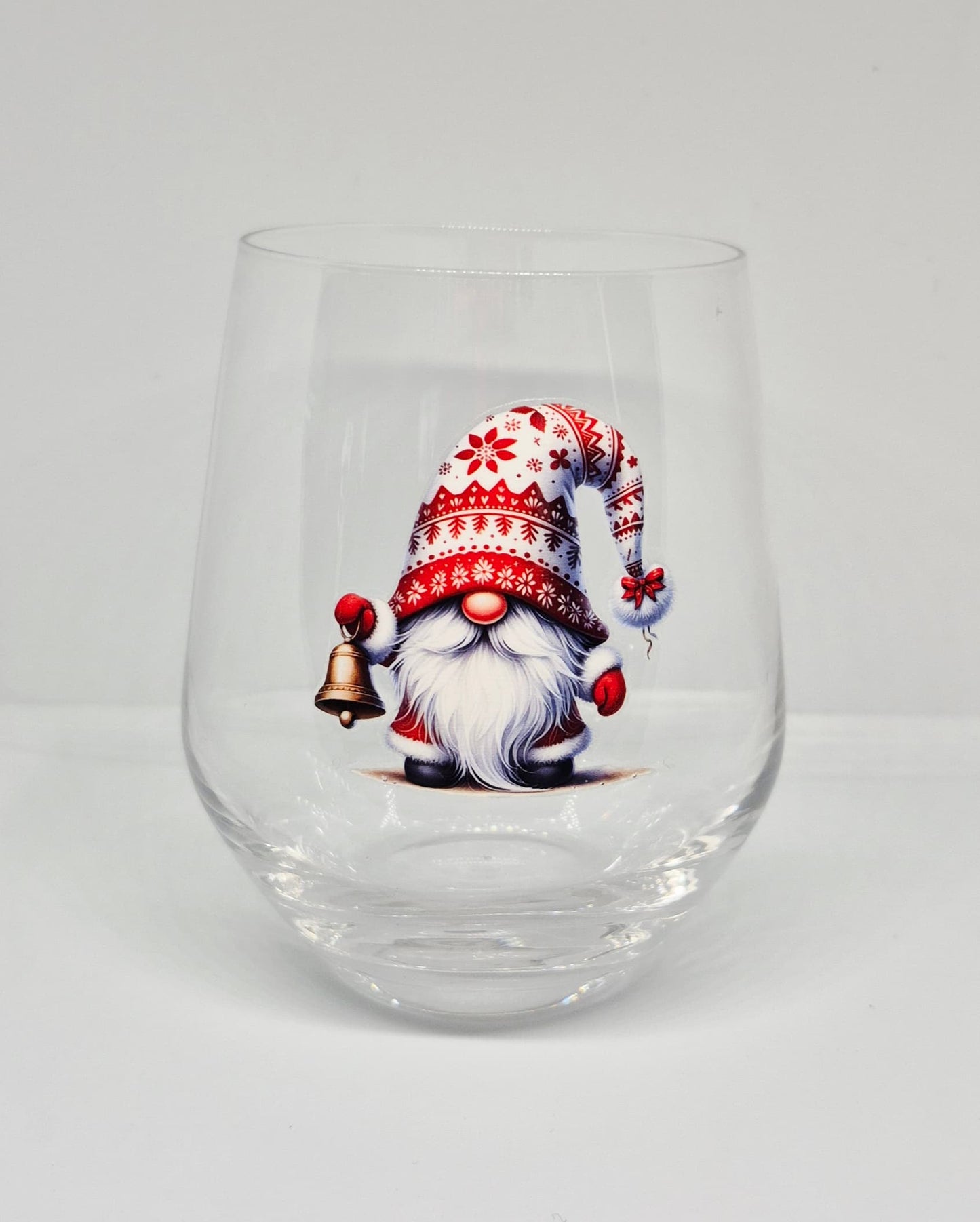 Verre à vin Gnome rouge Noël 7