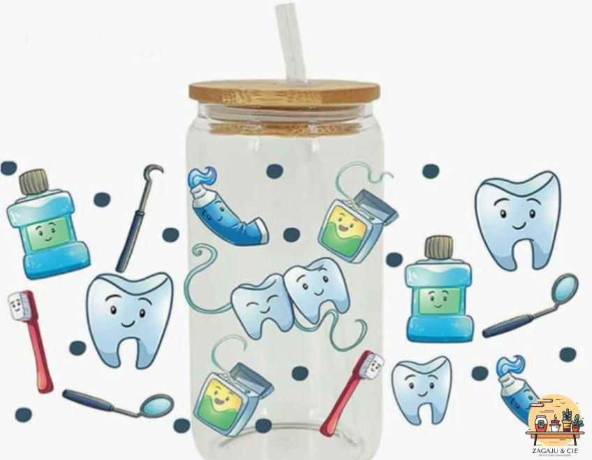 Verre 16 oz Dentiste (Légers défauts)