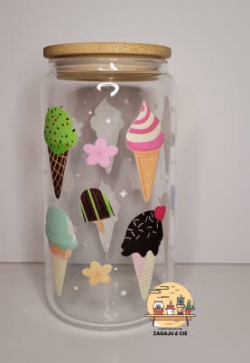 Verre 16 oz Cornet de crème glacée