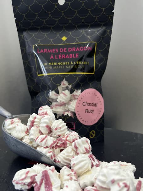 François Lambert - Mini-meringues au sirop d'érable et chocolat Ruby