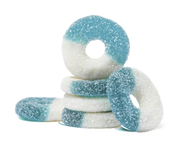 En vrac - Albanese - Anneaux Framboise Bleue