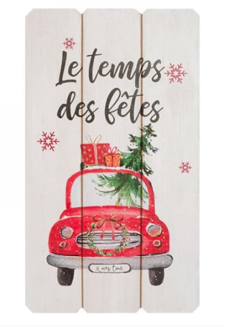 Plaque Murale "Le temps des fêtes!