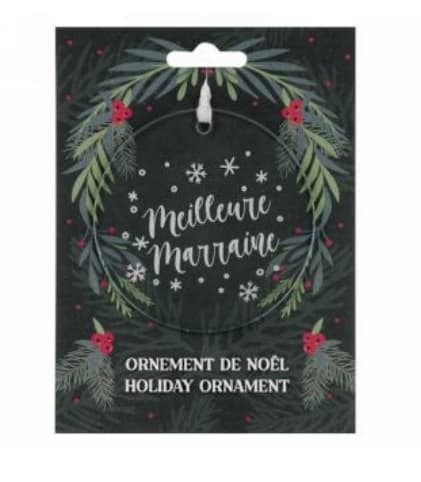Ornement "Meilleure marraine"