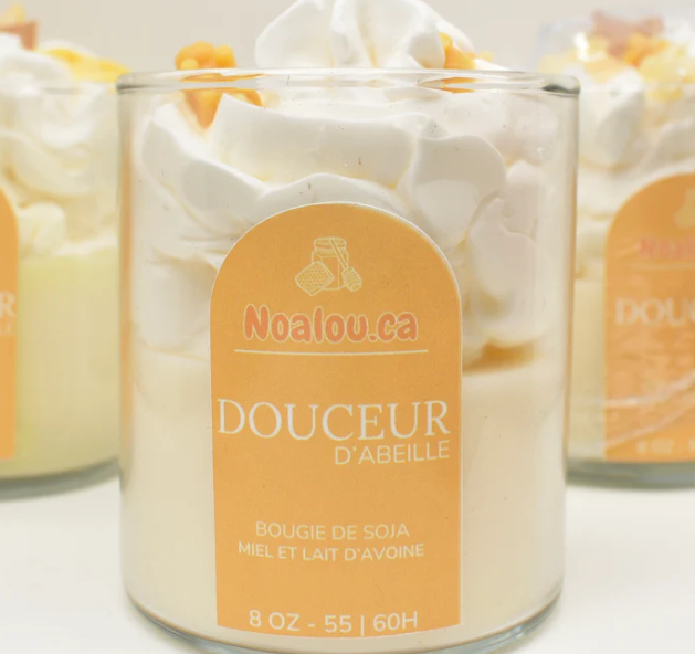Noalou - Bougie Lait d'avoine miel