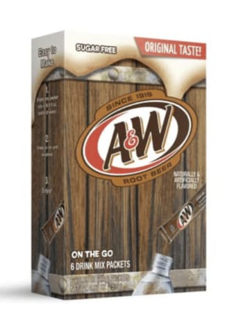 A & W Root Beer Single On the Go Sans Sucre