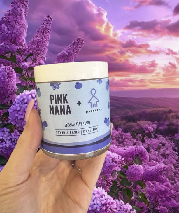 Pink Nana - Savon à raser Bleuet fleuri