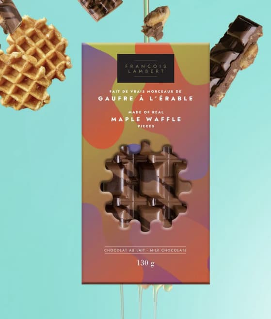 François Lambert - Tablette de chocolat au lait - Gaufre à l'érable