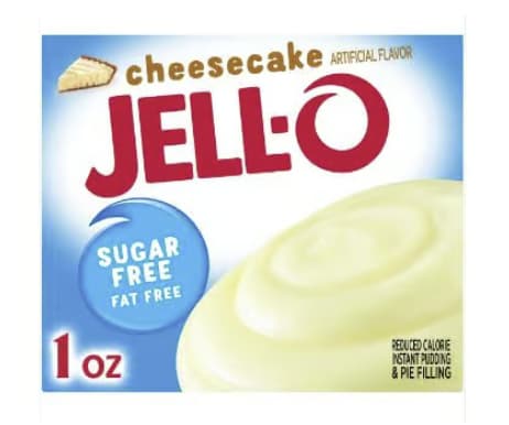 Jell-O Instant Pouding Gâteau fromage 1oz SANS SUCRE