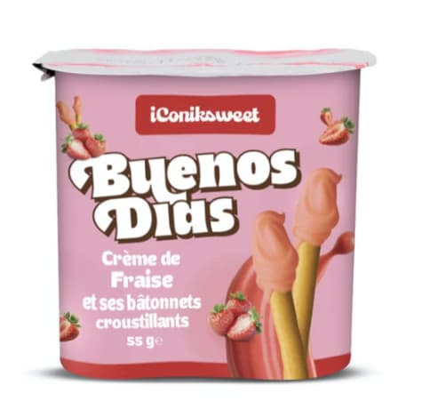 *ARRIVAGE VERS LE 15 DÉCEMBRE**BUENOS DIAS – Crème de Fraise et ses Bâtonnets Croustillants