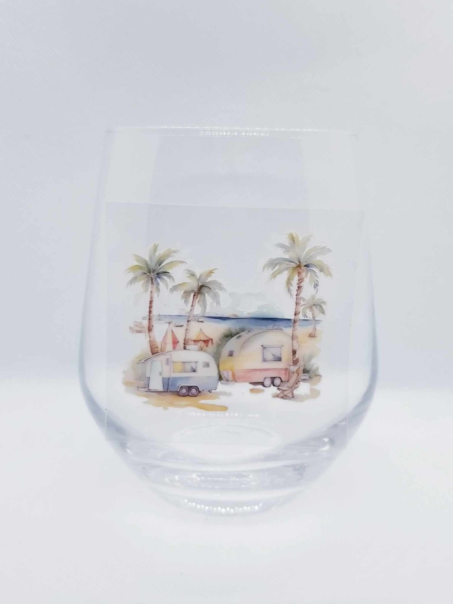Verre à vin Camping sur la plage 8