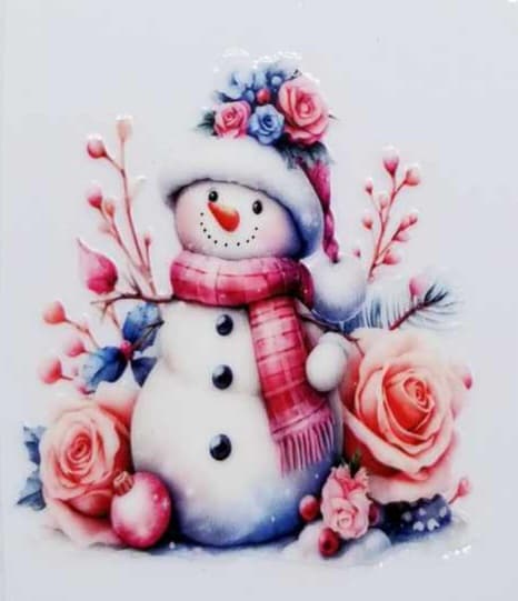 Verre à vin Bonhomme de neige 8 Noël
