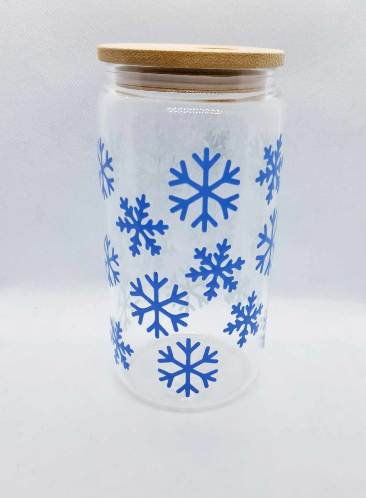 Noël - Verre 16 oz Flocons