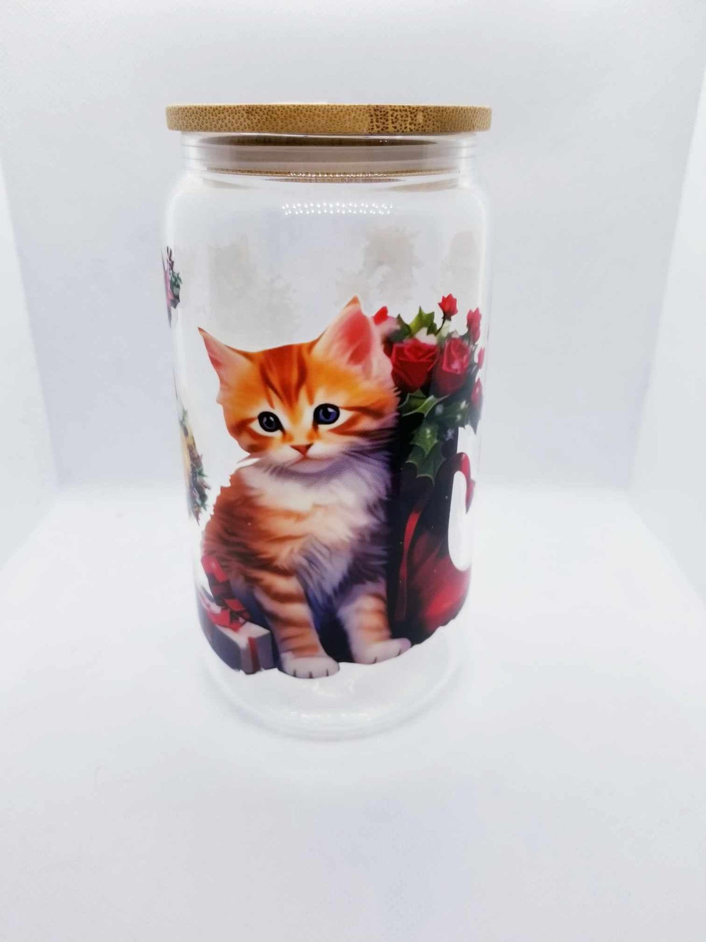 Noël - Verre 16 oz Chats