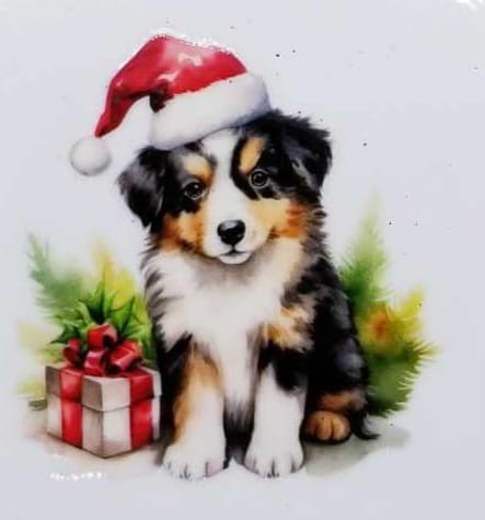 Verre à vin Chien de Noël 8
