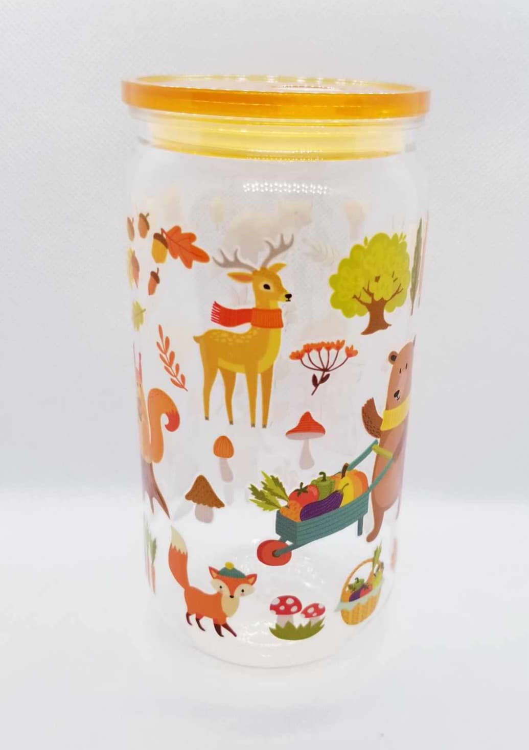Verre 16 oz Décor d'automne PLASTIQUE