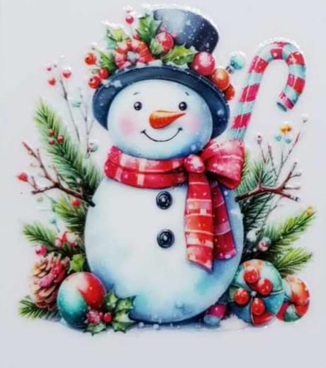 Verre à vin Bonhomme de neige 9 Noël