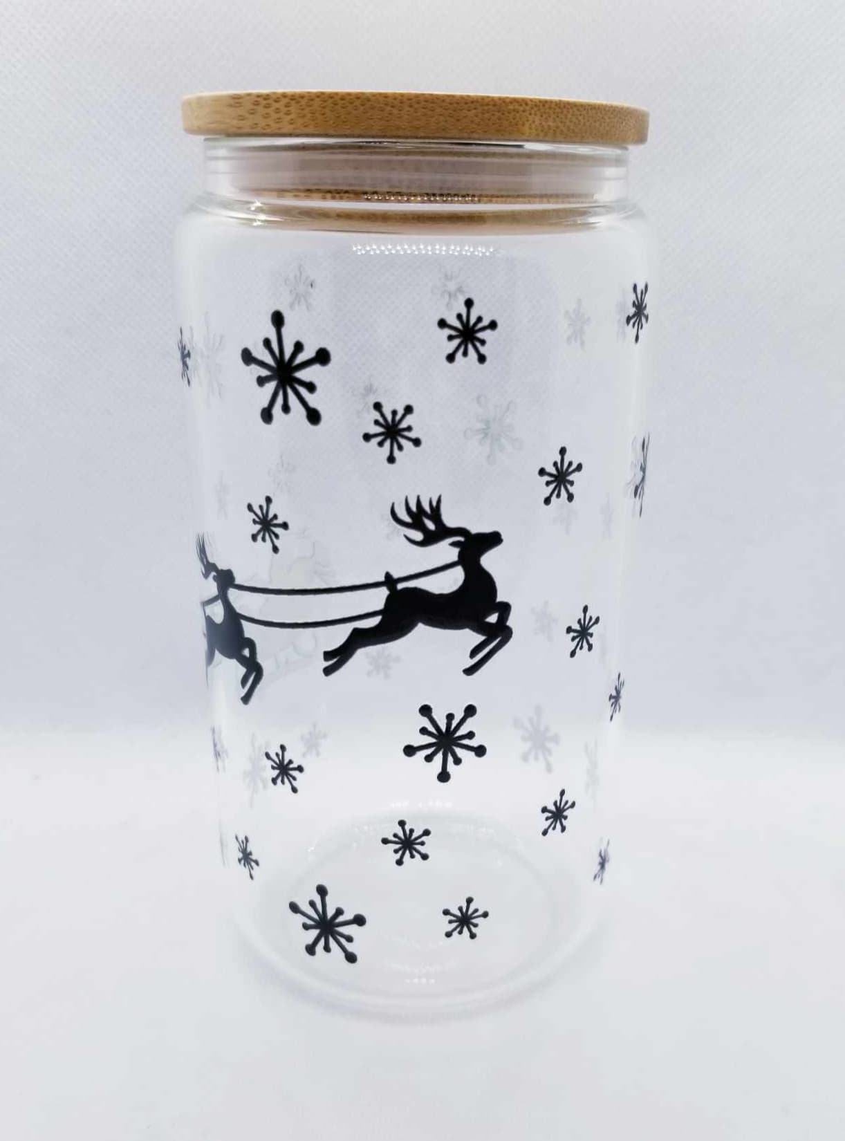Noël - Verre 16 oz Père Noël en traineau