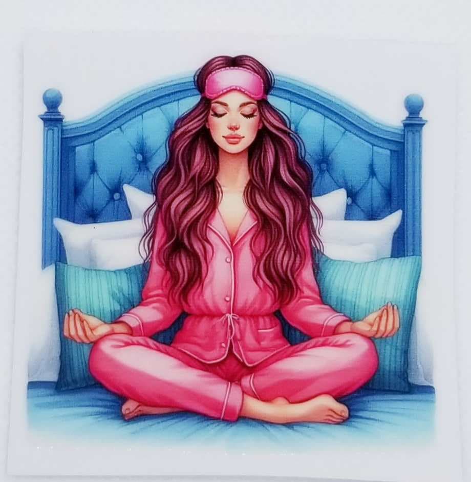 Verre à vin Méditer en pyjama