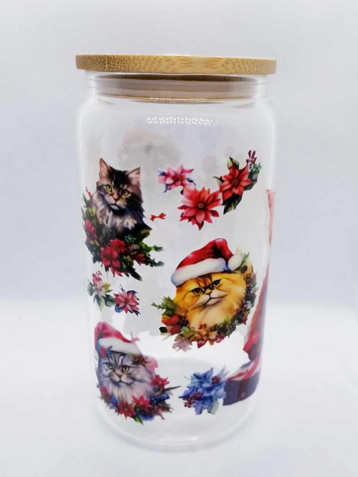 Noël - Verre 16 oz Chats