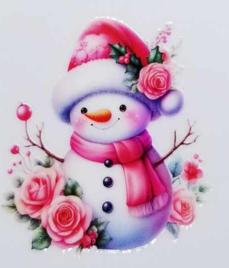 Verre à vin Bonhomme de neige 10 Noël