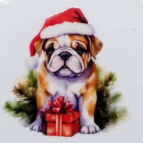 Verre à vin Chien de Noël 10