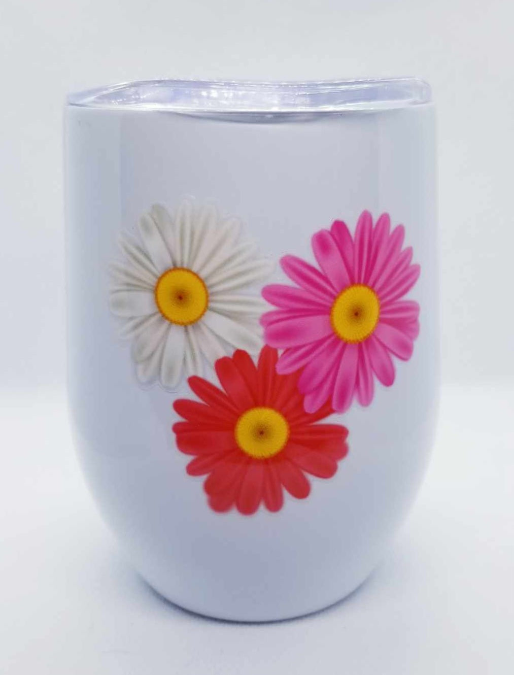 Verre à vin ou café 12 oz Trio de fleurs