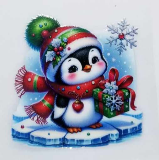 Verre à vin Pingouin 4 Noël