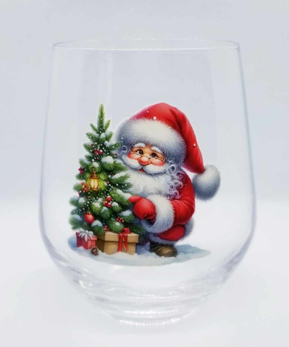Verre à vin Père Noël 1