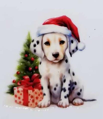 Verre à vin Chien de Noël 5