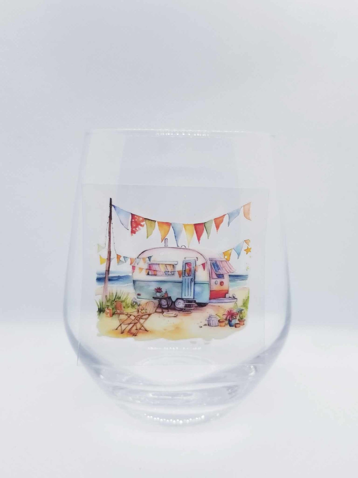 Verre à vin Camping sur la plage 7