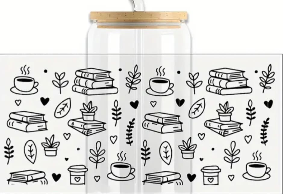 Verre 16 oz Café et lecture