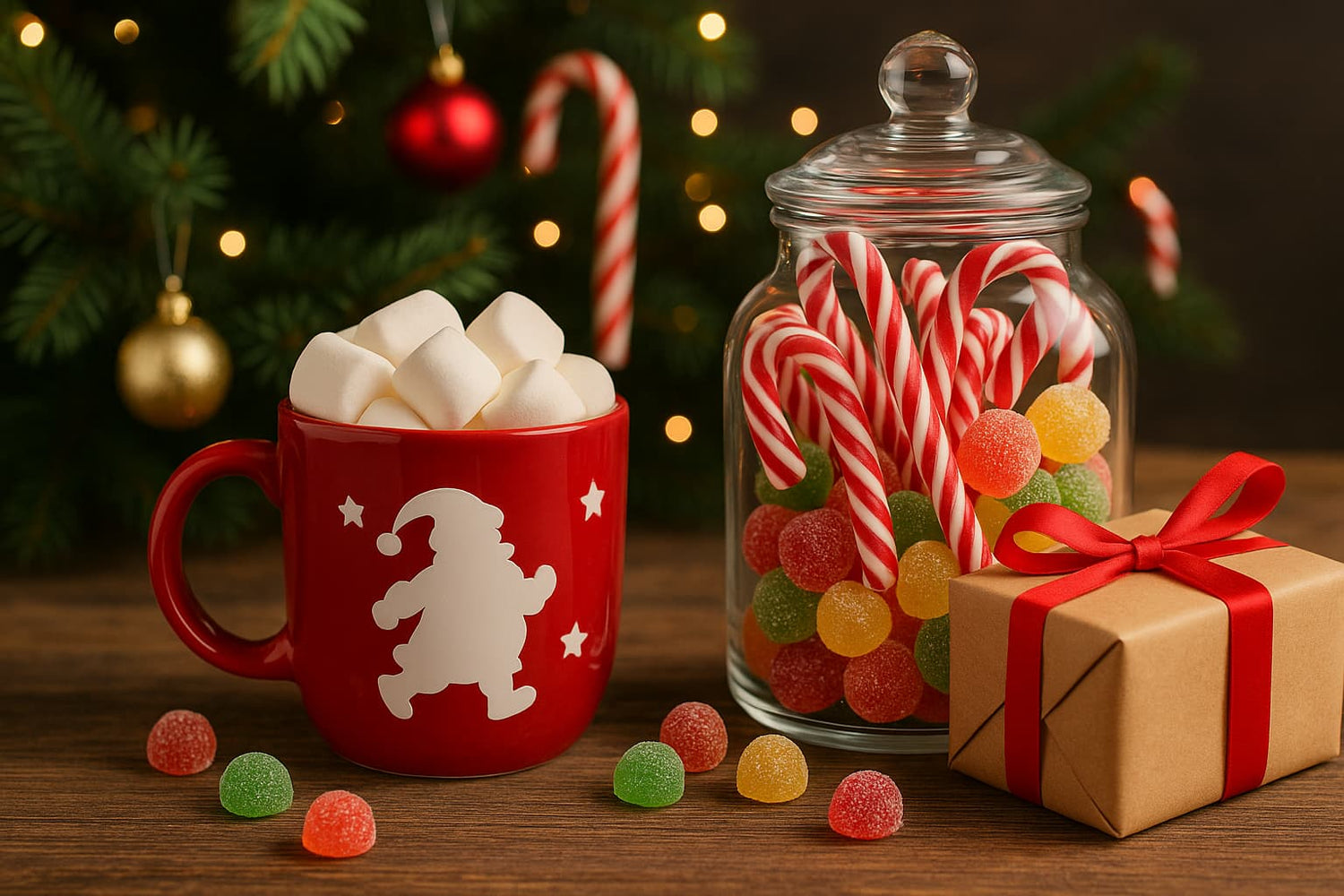 Bonbons de Noël et cadeaux