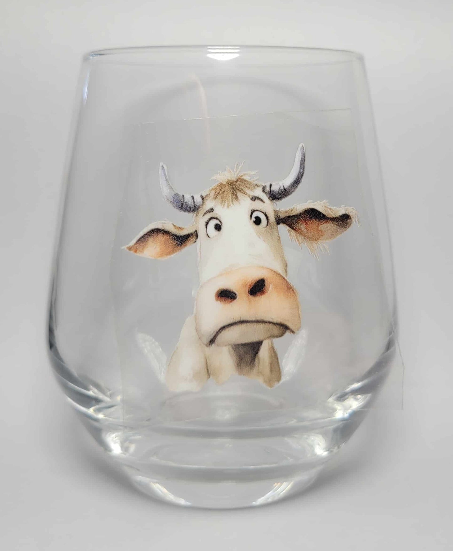 Verre à vin Vache avec cornes (1) simple paroi