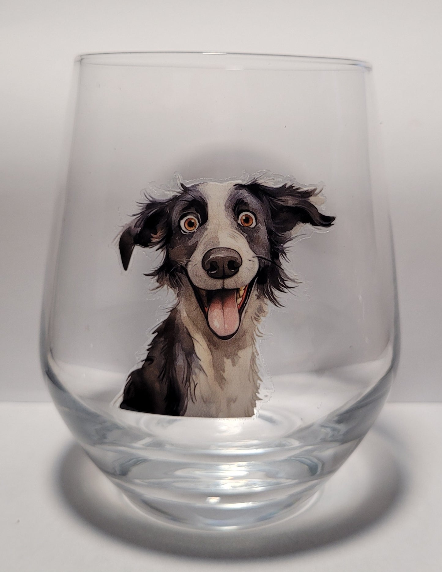 Verre à vin Border Collie (1) simple paroi