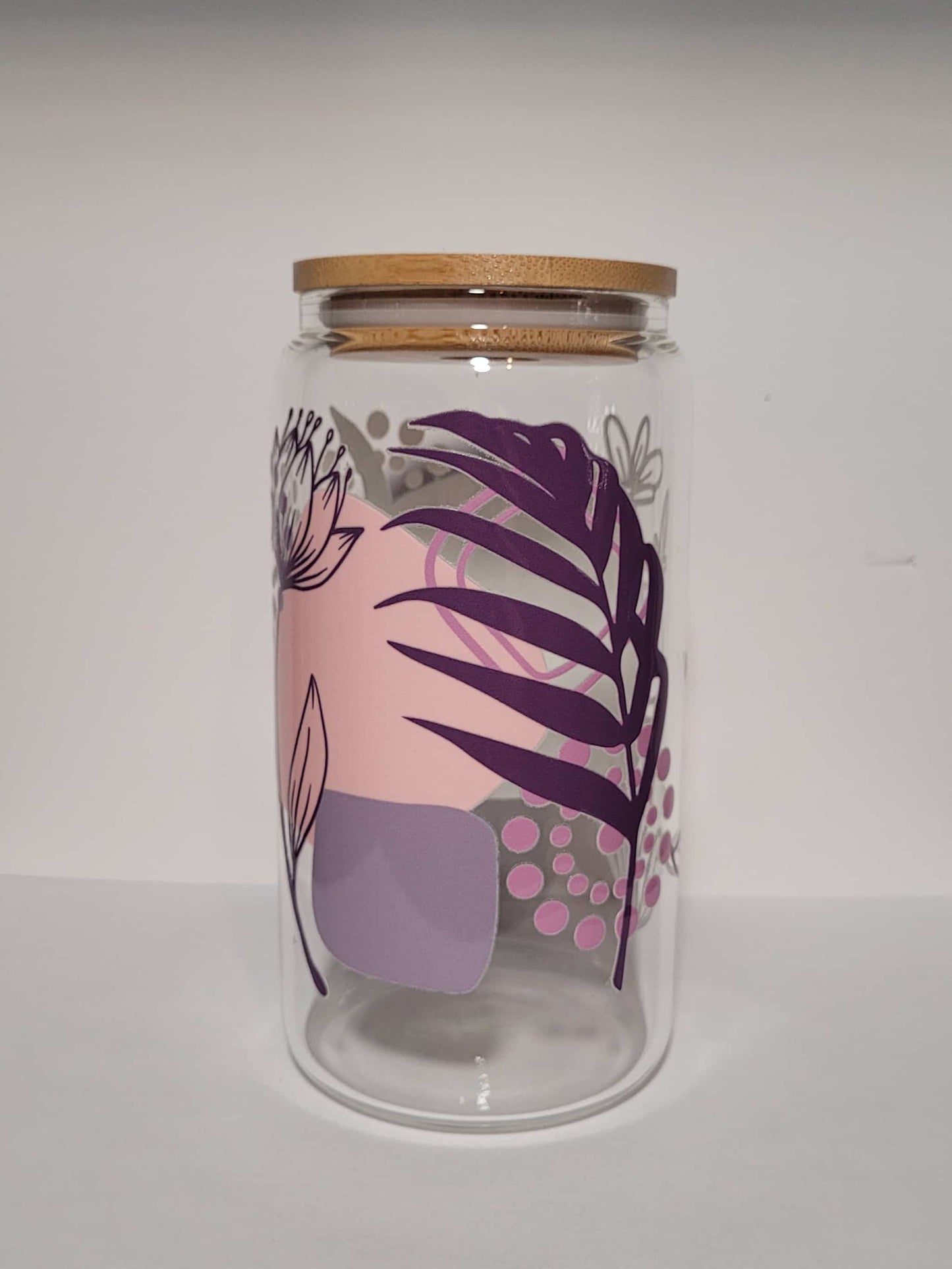 Verre 16 oz Floral mauve