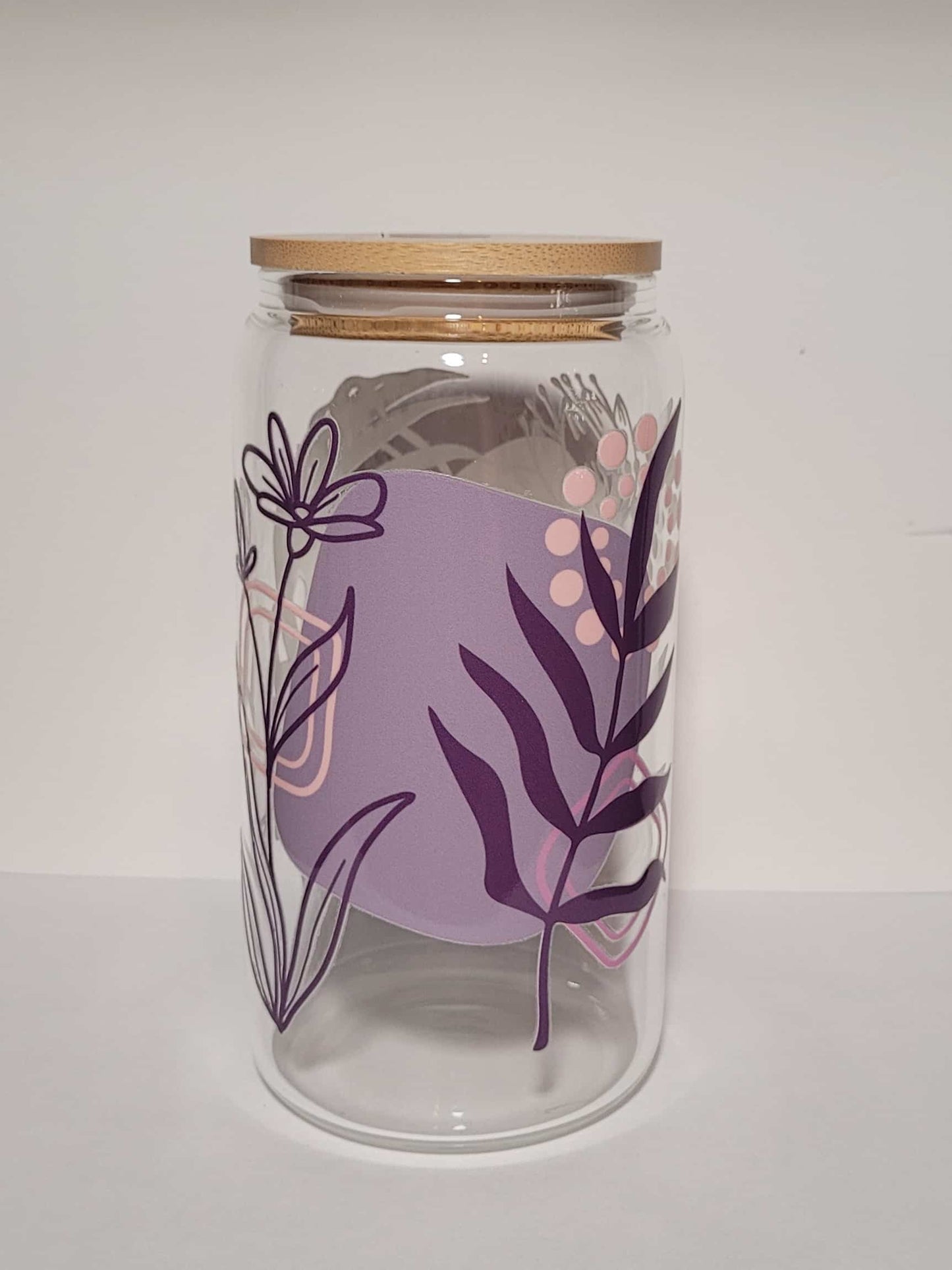 Verre 16 oz Floral mauve