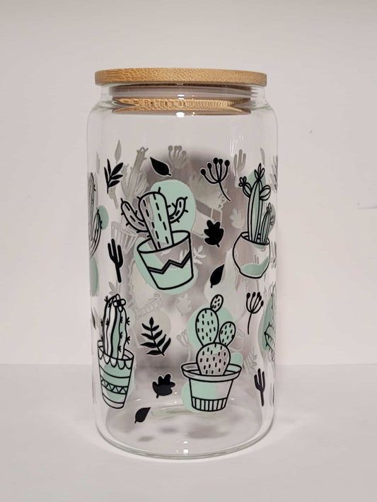 Verre 16 oz Cactus PLASTIQUE