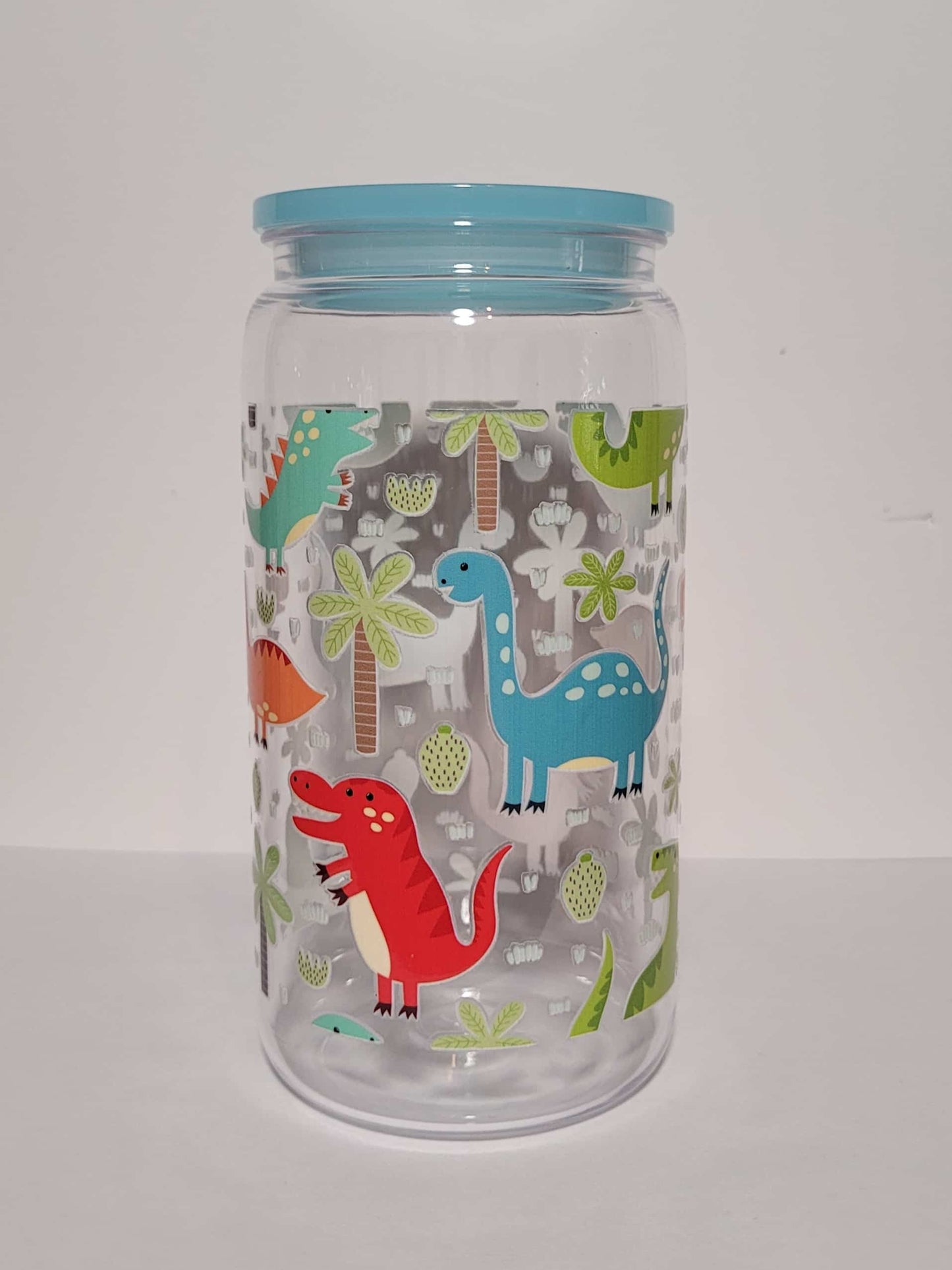 Verre 16 oz Dinosaures et Palmiers PLASTIQUE