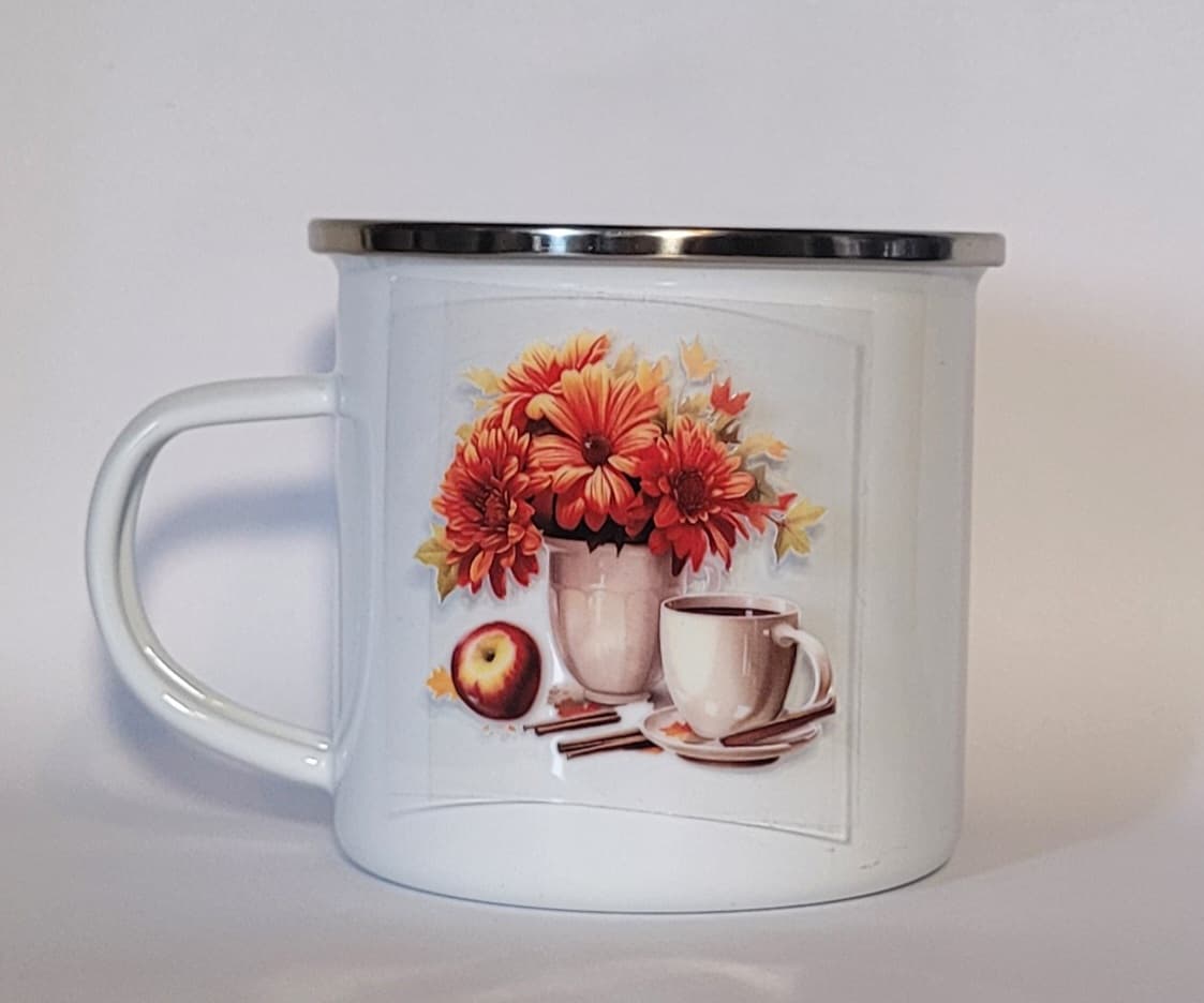 Tasse émaillée 10 oz Automne 2