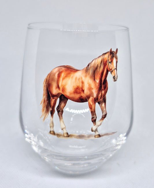 Verre à vin Cheval brun