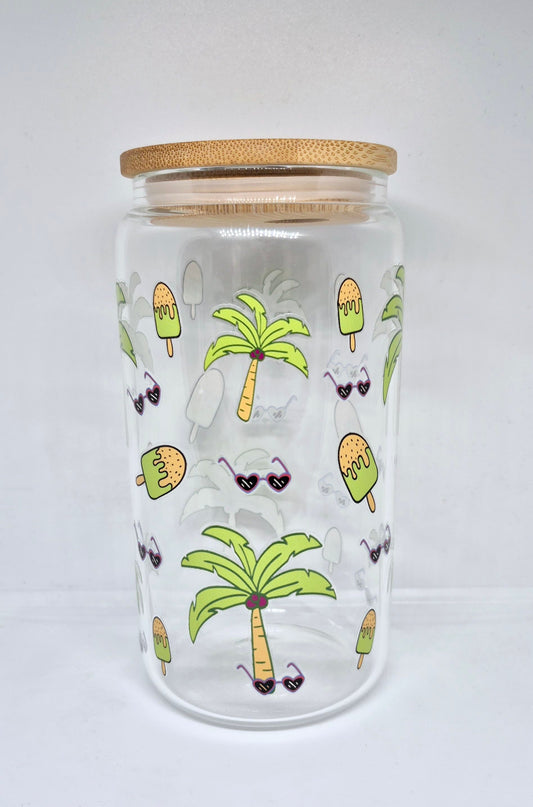 Verre 16 oz Sous les palmiers