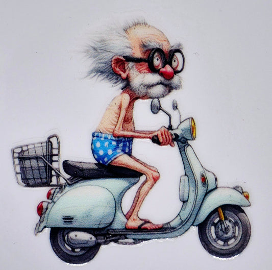 Gobelet à café ou verre à vin Vieux papy Scooter