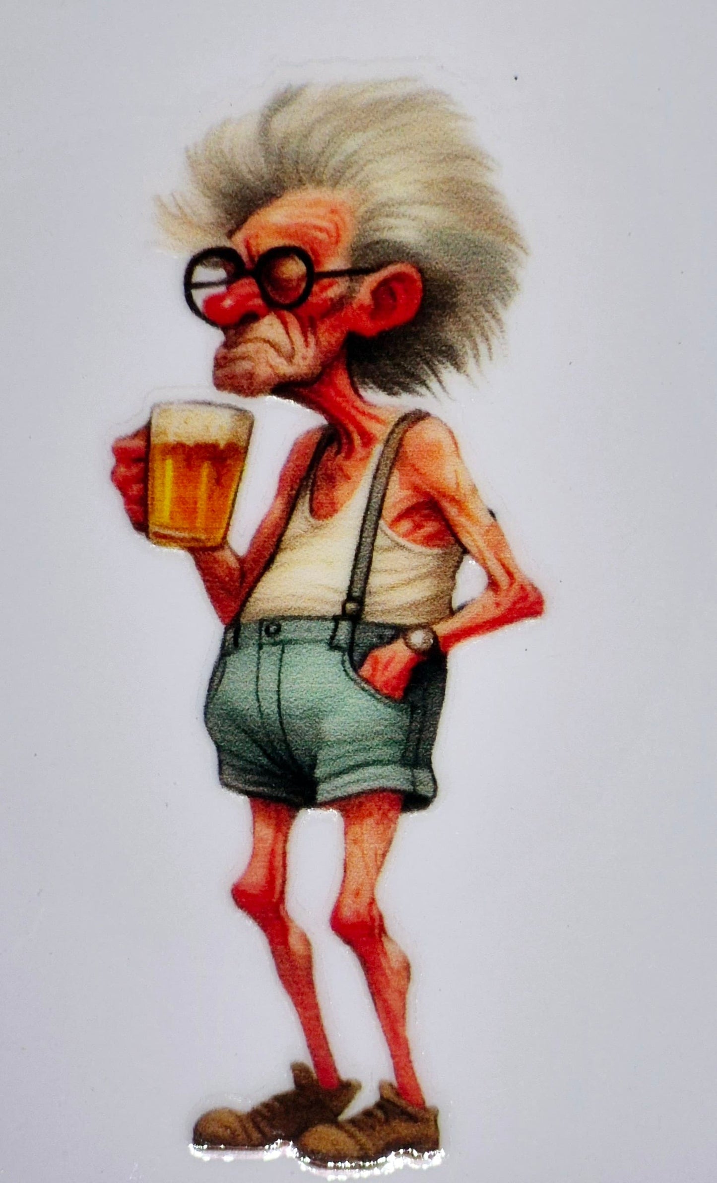 Gobelet à café ou verre à vin Vieux papy fripé
